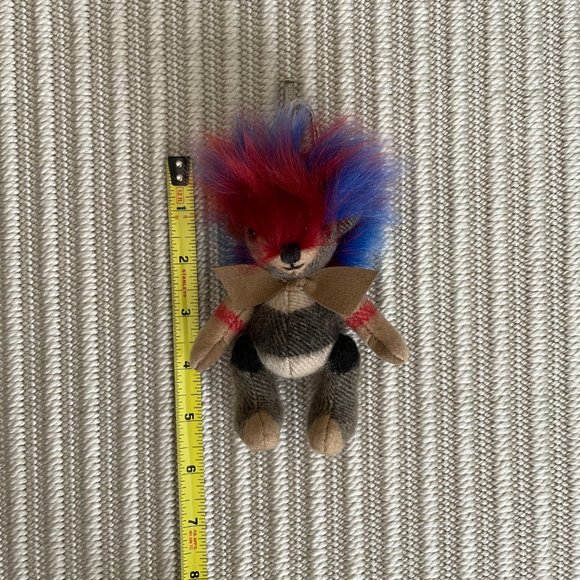 Burberry Thomas Bear Check Cashmere Bag Charm - Picture 5 of 6